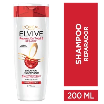 Shampoo Elvive Rt5 + Keratin x200ml