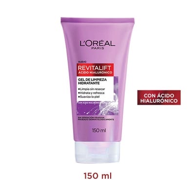 Gel Limpiador Loreal Revitalift Con Ácido Hialurónico x150ml