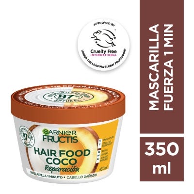 Mascara Capilar Fructis Hair Food Coconut Reparacion x350ml