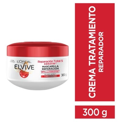 Tratamiento Capilar Elvive Rep Total 5 + Keratin x300ml