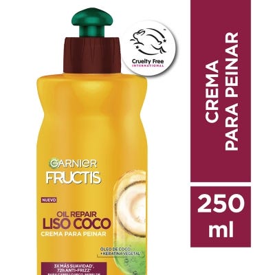 Crema Para Peinar Fructis Oil Repair Liso Coco x250ml