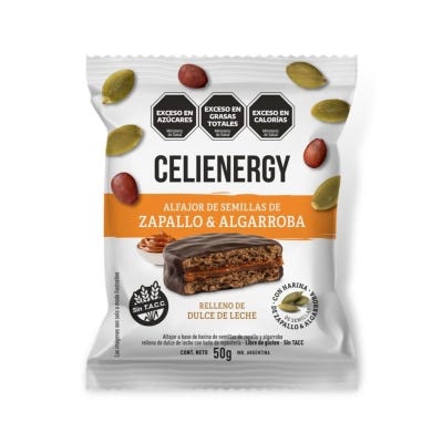 Celienergy Alfajor x50gr De semilla de zapal/algarroba