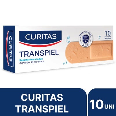 Apósito Adhesivo Curitas Transpiel Resistentes Al Agua x10un 