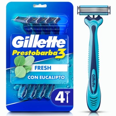 Maquina Afeitar Desechable Prestobarba3 Cool x4un