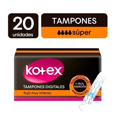 Tampones Kotex Súper x20