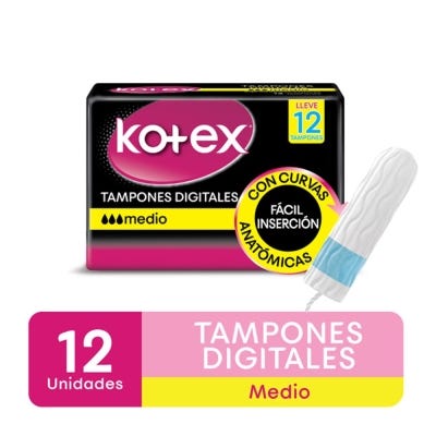 Tampones Kotex Medio x12un