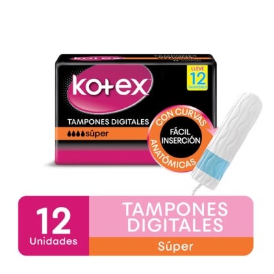 Tampones Kotex Súper x12un