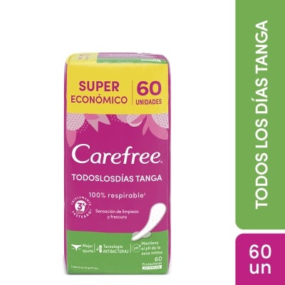 Protectores Diarios Carefree Todos Los Dias Tanga x60un