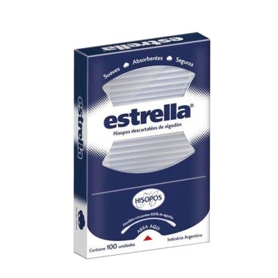 Hisopos Estrella Estuche x100un