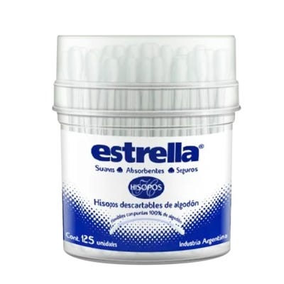 Hisopos Estrella Pote x125un