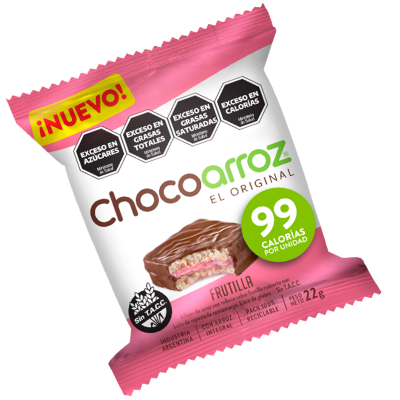 Chocoarroz Alfajor x22gr Frutilla