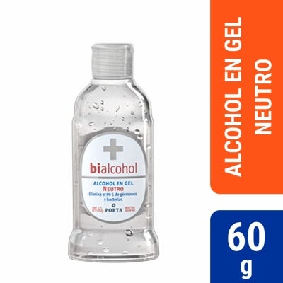 Alcohol En Gel Bialcohol Neutro x60ml