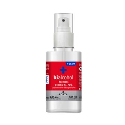 Alcohol Bialcohol Etílico 70% Spray x100ml