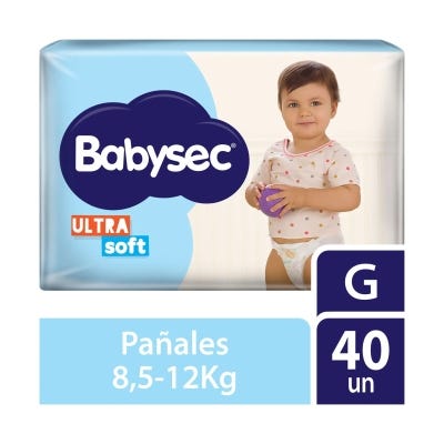 Pañales Babysec Ultra Sec G/4 x40