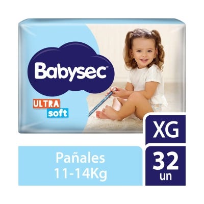 Pañales Babysec Ultra Sec XG x32
