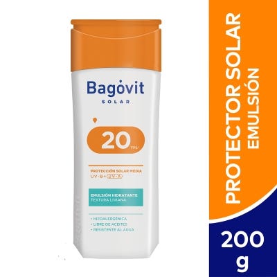 Protector Solar Bagovit Solar FPS20 Emulsion x200ml