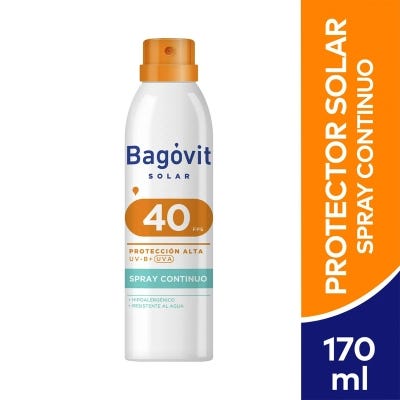 Protector Solar Bagovit Solar FPS40 Spray Continuo x170ml