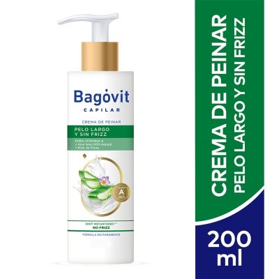 Crema Para Peinar Bagovit capilar Pelo Largo y Sin Frizz x200ml