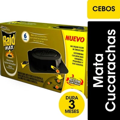 Raid Cebos Mata Cucarachas x6Un