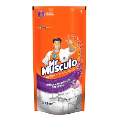 Limpiador Liquido Mr.musculo Vidrios y Multiusos Lavanda Do x450ml