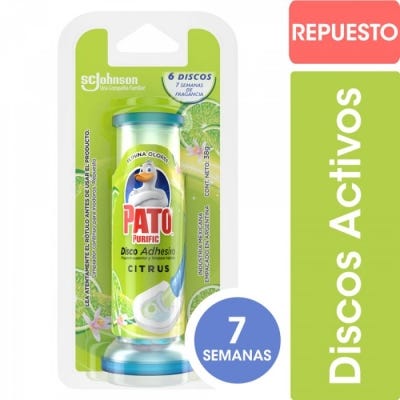 Disco Adhesivo Pato Citrus Repuesto x36ml