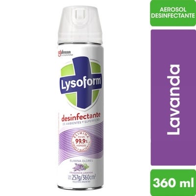 Desinfectante En Aerosol Lysoform Lavanda x360ml