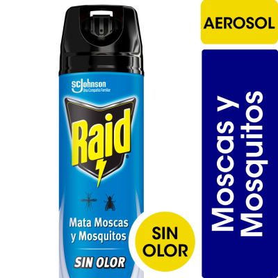Insecticida Raid Mata Moscas y Mosquitos S/Olor x360ml