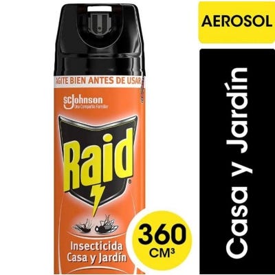 Insecticida Raid Casa y Jardín x360cc