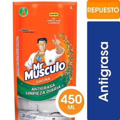 Limpiador Liquido Mr.musculo Antigrasa Doypack x450ml