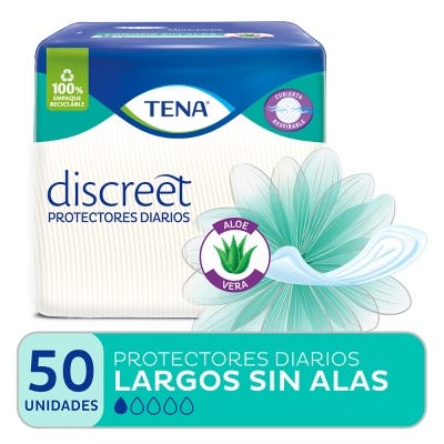 Toalla Incontinencia Tena Discreet largo sin alas x50un