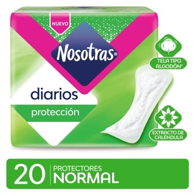 Protectores Diarios Nosotras Normal Con Aloe Vera x20