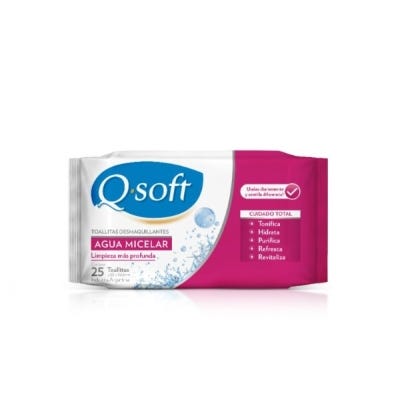 Toallitas Desmaquillantes Q-Soft Agua Micelar x25un