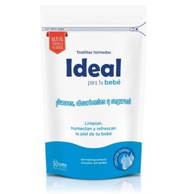 Toallas Humedas Ideal Clasicas Doy Pack x50un