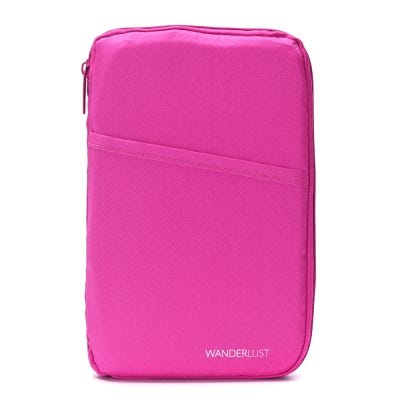 Wanderlust Porta Pasaporte Fucsia