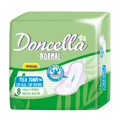 Toallas Femeninas Doncella Normal C/A y Deo x8un