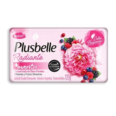 Jabón De Tocador Plusbelle Radiante Vita Glicerina Extra Frag x120gr