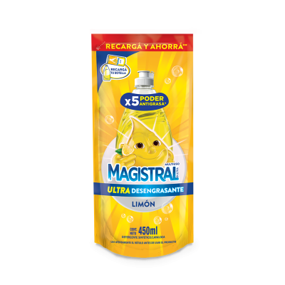 Detergente Magistral Ultra Limón Doy Pack x 450 ml