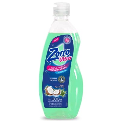 Detergente Zorro Ultra Con Glic Aloe & Coco x300ml
