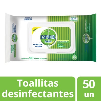 Toallas Húmedas Antibacterial Espadol x50un