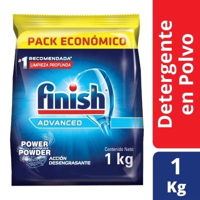 Detergente Lavavajilla Finish Pouch x1 Kg