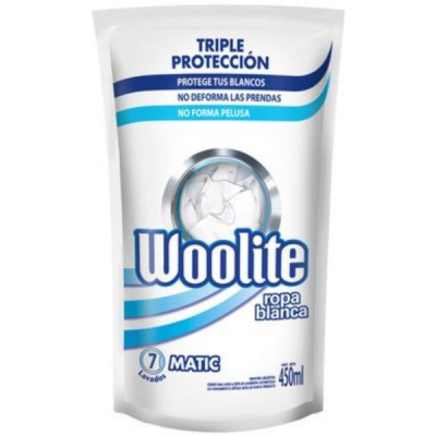 Jabon Liquido Woolite Extra Blanco D/P x450ml
