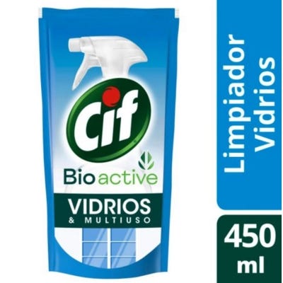 Limpiador Liquido Cif Vidrios Doy Pack BioActive x450ml