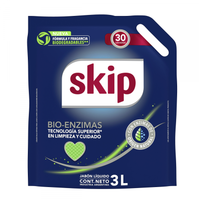 Jabón Liquido Bio-enzimas SKIP Doypack 3 L