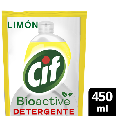 Detergente Cif Bio Active Limon Doy Pack x450ml