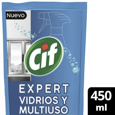 Limpiador Vidrios y Mulitiuso CIF EXPERT Doypack 450 ml
