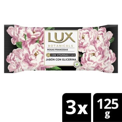 Jabon De Tocador Lux Botan Rosas Francesas x125g x3un