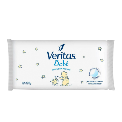 Jabón De Glicerina Veritas Bebe Neutro Sin Perfume x120Gr