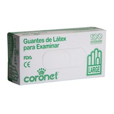 Coronet Guantes de Latex x100un Talle Grande