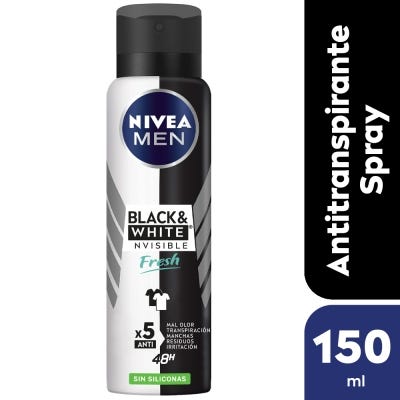 Desodorante NIVEA MEN Black & White Fresh Sin Siliconas x 150ml
