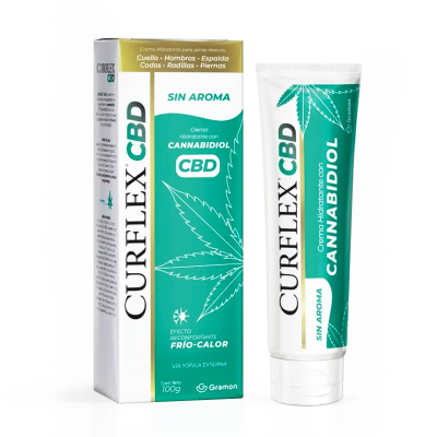 Crema Hidratante Curflex CBD Sin Aroma x100gr 